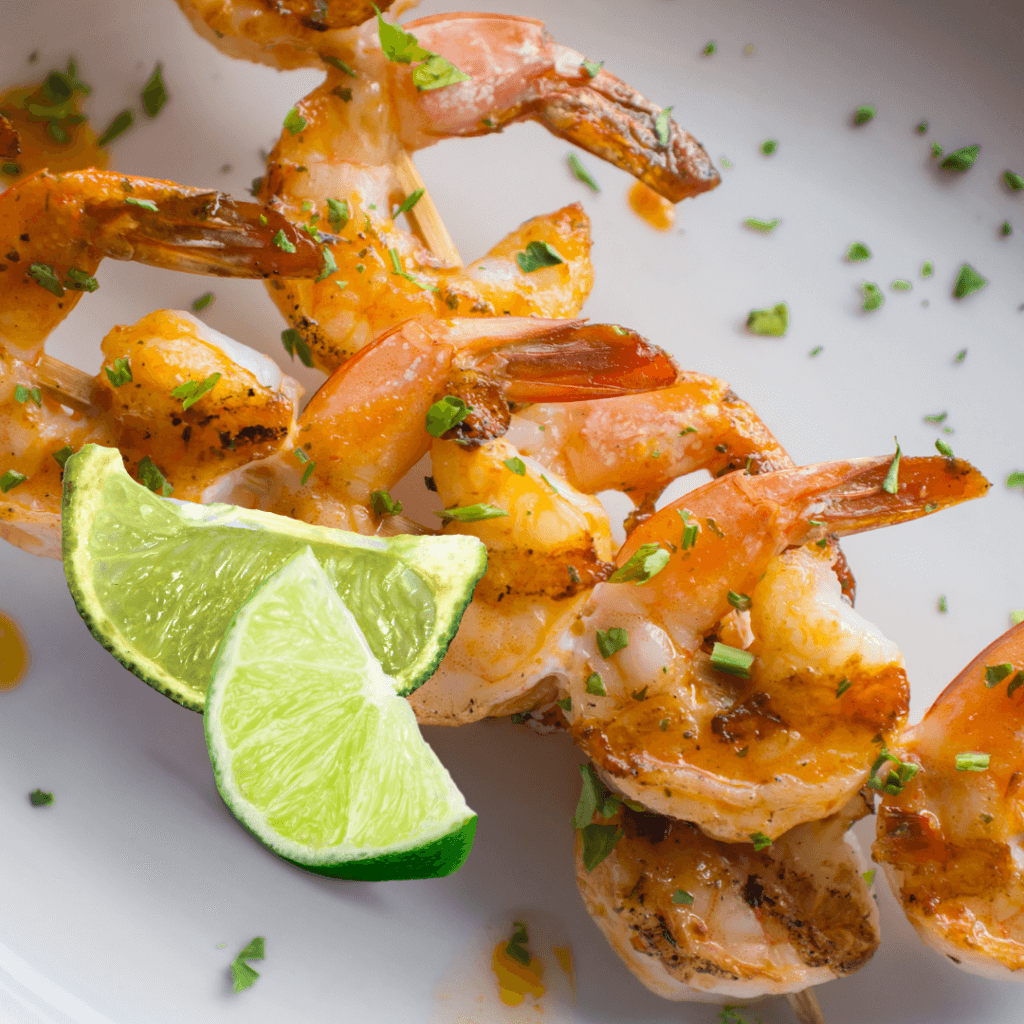 Shrimp Skillets Cooked On Himalayan Rock Salt